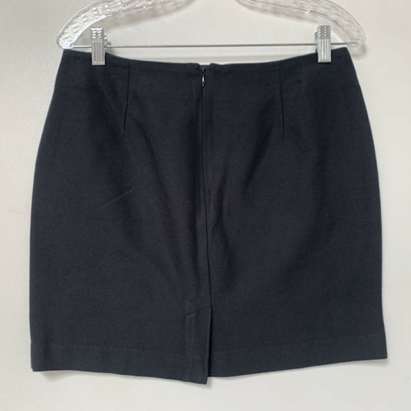 Banana Republic Women Skirt Size 4 Black Mini Zip Up Back Slip - Picture 3 of 8